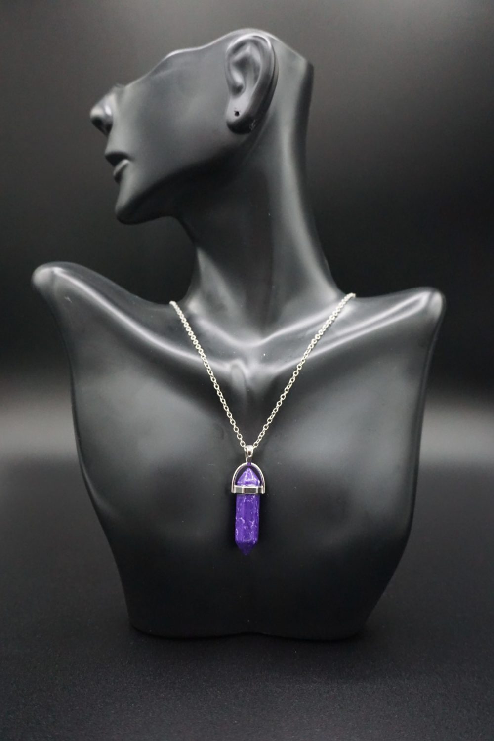 Purple African Amethyst Platinum Over Sterling Silver Necklace 7.44ctw -  1CQKPA